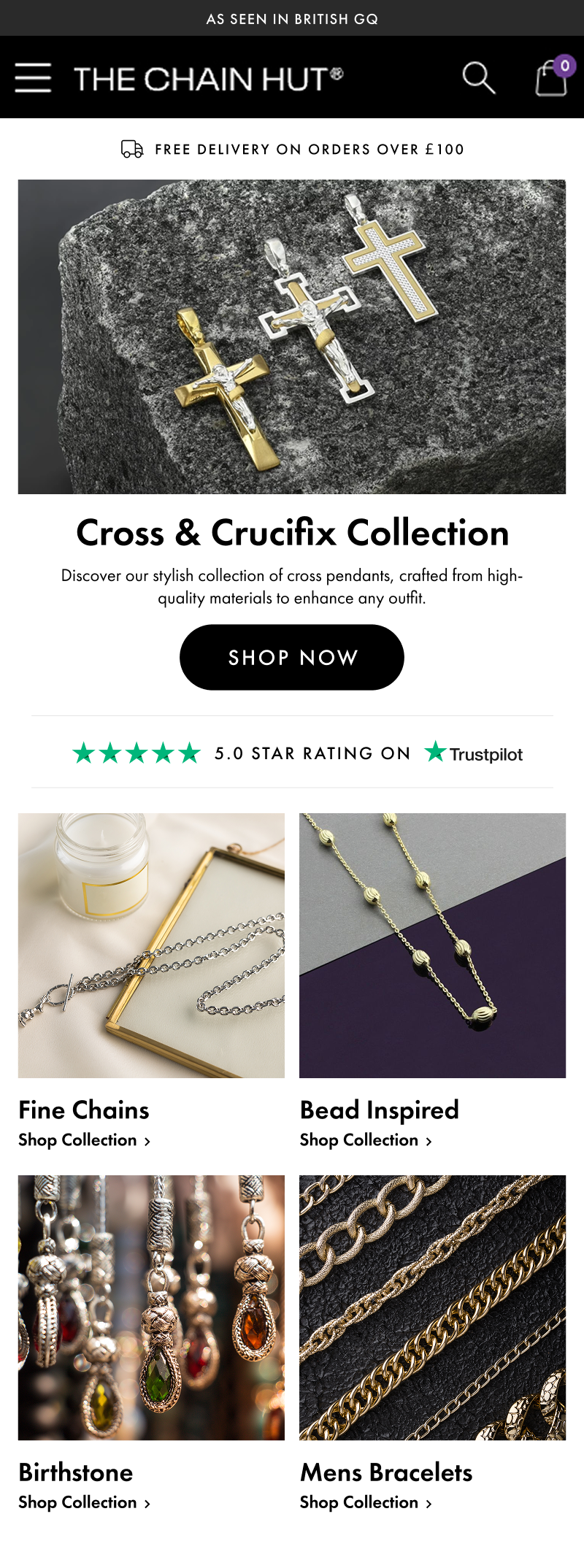 Chainhut Homepage after