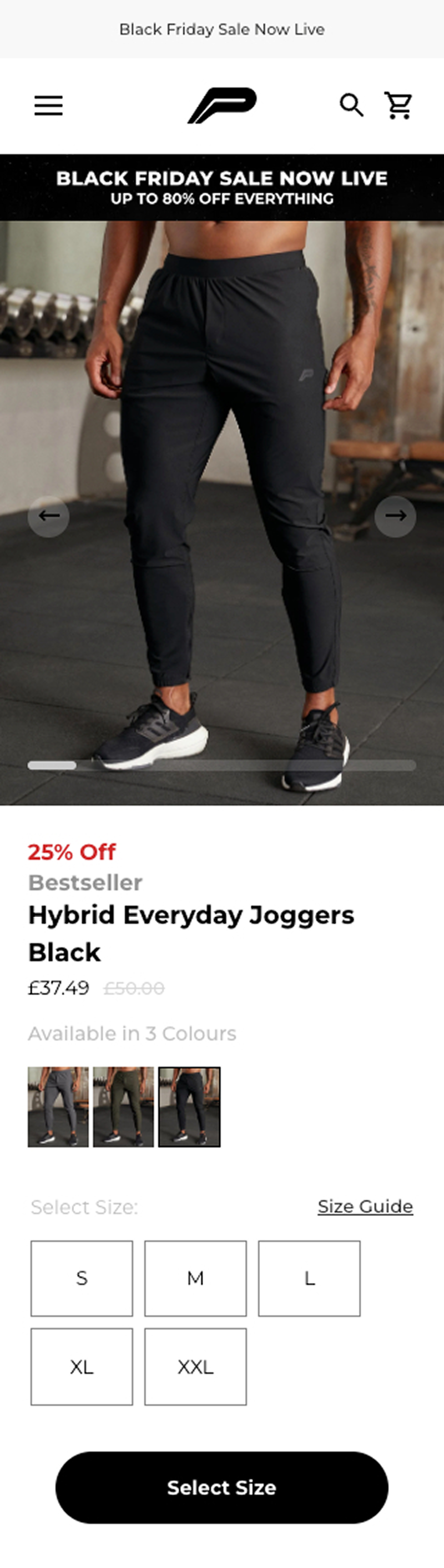 Persue Fitness Product Page before